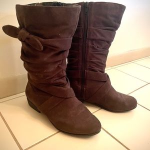 12” Taupe Suede Boots